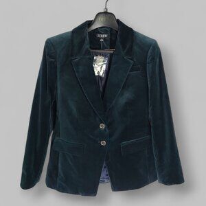 J. Crew Nipped-in Blazer Stretch Velvet Size 2